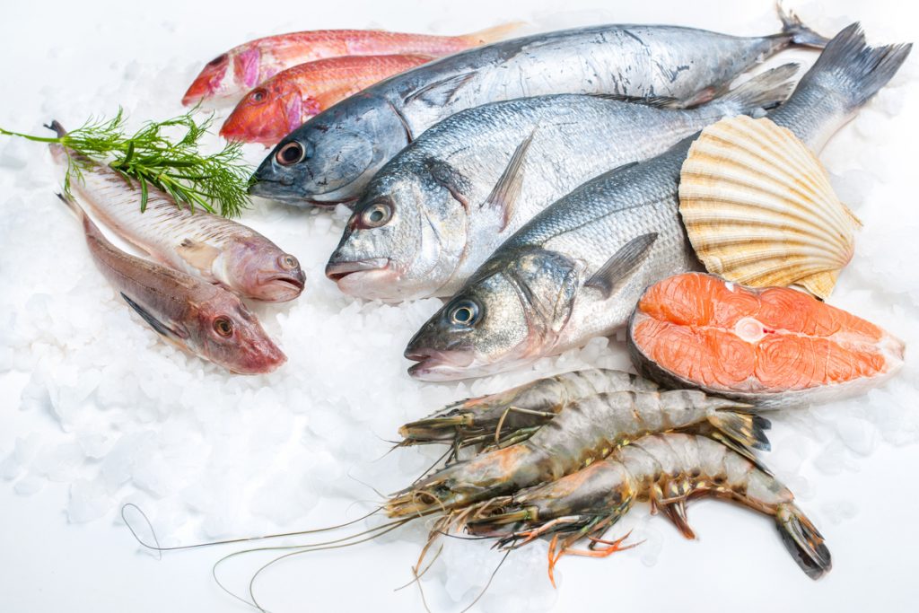 glaçons à poissonerie