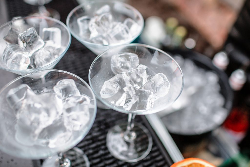 glaçons avec boisson